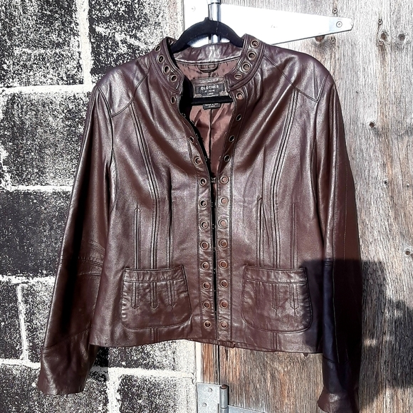 Clothes by Revue Jackets & Blazers - Clothes by Revue leather jacket with grommets